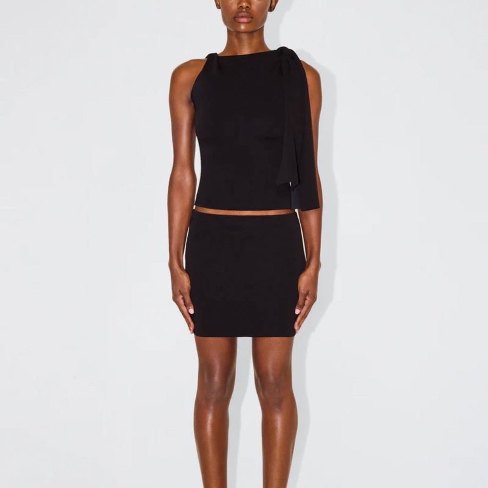 Khy sueded stretch knotted top